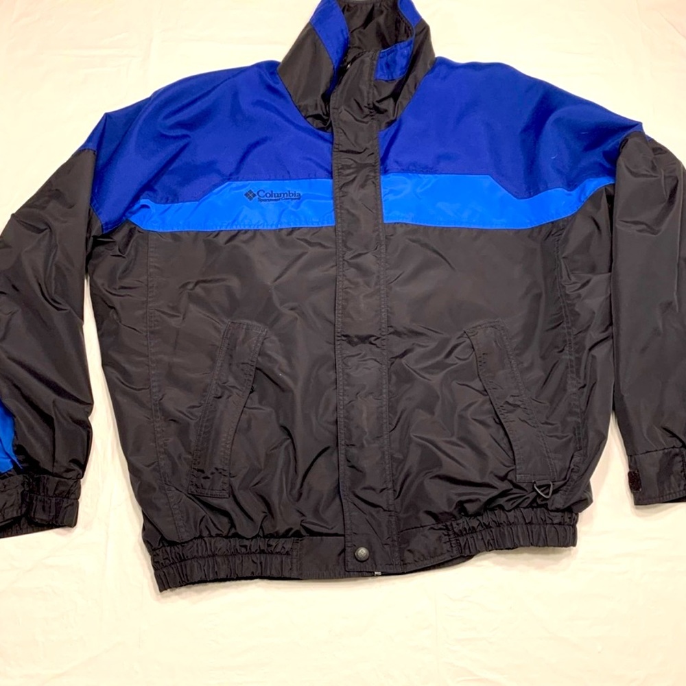 Columbia Bugaboo Black Blue Full Zip Up Shell Jacket Men’s Large